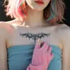 Alas de Diablo Demonio Tatuaje Pegatina Estilo Abstracto Geométrico Simétrico Tatuaje de Brazo Pierna para Hombres y Mujeres Impermeable y Resistente al Sudor Larga Duración