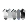 Meias Casuais de Tricô para Primavera e Verão Masculinas, Meias Cano Curto Absorventes de Suor e Respiráveis, Meias Curtas Listradas de Microcompressão Masculinas, Venda por Atacado da Indústria de Meias de Zhuji