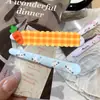 Pó Prata com Glitter Fino Doce e Cool, Presilha Bico de Pato Kt Sanrio, Presilha Pontuda Fofa, Grampo de Cabelo, Presilha para Franja, Acessório de Cabelo