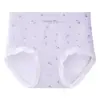 Calzones florales suaves de cintura media para niñas, amigables con la piel, transpirables, alta elasticidad, no restrictivos, completamente cubiertos, calzones triangulares ligeros para mujer 2248