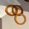Pulsera Redonda Geométrica de Resina con Bruma Colorida del Lado de la Nube Pulsera Versátil Simple y de Moda Joyería para Manos con Sensación Exquisita de Alta Gama