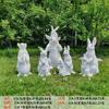 Escultura de conejo de FRP para exteriores, decoración de jardín, comunidad inmobiliaria, simulación de animal, lugar escénico, césped, belleza decorativa