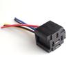Base para Relé de Coche 12V24V 5 Cables/Nylon Cuadrada 5 Pines Universal Piezas de Plástico con Terminales