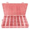 Caja de almacenamiento rectangular de 28 rejillas, desmontable, multirejilla, caja de clasificación de rompecabezas, caja de plástico transparente con parches para uñas