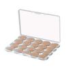 Paquete de 20 Tapones para Dormir de Silicona Azul para Niños, Antirruido, Impermeables para Natación, Tapones de Silicona en Caja Cuadrada
