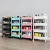 Carrito Estante de Almacenamiento de Pie Múltiples Niveles Habitación Almacenamiento de Bocadillos Estante de Almacenamiento Baño Carrito de Almacenamiento Móvil