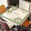 Toalha de mesa de PVC à prova d'água, à prova de óleo, lavável e resistente ao calor, com estampa de plantas e flores, modelo 2025 novo, luxo leve, toalha de mesa de jantar de alta qualidade