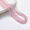 Granate natural de 2 mm, cristal rosa, turmalina, cuentas sueltas, cuentas pequeñas para pulsera, collar, aretes hechos a mano para DIY, accesorios y materiales