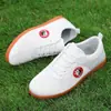 Zapatos Blancos para Hombre, Zapatos de Tai Chi para Personas de Mediana Edad y Mayores, Zapatos Deportivos de Malla Transpirable para Primavera y Verano con Suela de Tendón, Zapatos de Cuero para Práctica de Artes Marciales