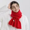 Bufanda de Punto de Imitación Cachemir de Color Sólido Elegante Versátil Estilo Coreano para Mujer, Bufanda Cálida de Invierno Suave para Parejas, Chal Unisex