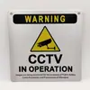Señal de monitoreo 24 horas de suministro transfronterizo Señal de advertencia en inglés Señal de área de monitoreo de patio de territorio privado de EE. UU.