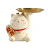 Bandeja Criativa Gato da Sorte Cofrinho Cofrinho Ornaments de Armazenamento para Varanda Decorações para Gabinete de Vinhos da Sala de Estar Presente para Crianças