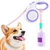 Dispensador Portátil de Sacos para Fezes de Pet, Porta-Cilíndrico de PE Roxo com Alça para Pendurar para Passeio de Cachorro