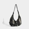 Bolso de Mezclilla Lavada Transfronterizo, Bolso Tote de Alta Gama, Bolso Grande de Remaches para Mujer, Bolso de Hombro, Bolso Cruzado