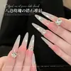 Nuevas decoraciones octogonales de zirconia cúbica de corte rosa para uñas con un fuego deslumbrante y una base blanca transparente