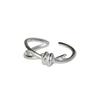 Anillo de plata de ley 925 con diseño de libro de equitación rojo de Saina, estilo coreano, sencillo, con nudo, personalizado, para mujer
