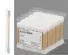 Bastoncillos de algodón de doble punta, palillos de algodón desechables para limpieza para uso doméstico, especializados para la limpieza de oídos y maquillaje, palos de bambú en empaque de caja grande, al por mayor