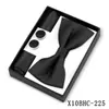 Corbata de moño Estilo Nuevo, Pañuelo Cuadrado, Gemelos Caja de Regalo Set de 3 Piezas, Accesorios de Camisa de Moda para Hombre, Hebilla de Corbata de Moño Multicolor