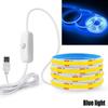 Tiras de luces LED COB USB Decoración de techo con interruptor de botón 320 LED/m Lámpara de cinta de fondo de color