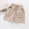 Pantalones Capri de Verano para Niños con Cara Sonriente, Shorts Casuales Finos y Frescos para Niños Pequeños, Pantalones de Bebé Versátiles al por Mayor
