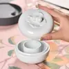 Lanzhai Haoshi Amendoim Cerâmica Panela Quente Pedra de Tinta Multifuncional Caligrafia Especial Coberta Hidratante Anti-Secagem Tinta Panela Quente Pedra de Tinta Verde