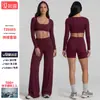 Ropa de Yoga Personalizada de Manga Larga Ajustada Sensación Nude Top Deportivo para Correr Camiseta de Manga Larga Ajustada de Secado Rápido
