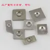 Pieza de Sellado para Tubo Cuadrado de Acero Inoxidable, Pieza Plana de Rosca, Conector de Extremo Roscado Soldado, Accesorios para Zapateros y Percheros