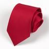 Corbata para Hombre Formal de Negocios Negra Atada a Mano Lisa para Traje Novio Padrino Boda Cremallera Roja