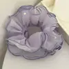 Scrunchie de Rede com Pérolas Estilo Coreano para Mulheres, Prendedor de Cabelo de Alta Qualidade e Elegante para Penteados de Coque, Acessório de Cabelo t