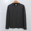 Camiseta Térmica de Lã Genuína de Alta Qualidade, Top Roupa Íntima Quente, Camisa Base de Manga Longa em Acrílico com Gola Meia Alta para Outono e Inverno para Homens