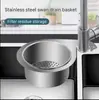 Cesta Colgante para Desagüe de Fregadero de Acero Inoxidable, Colador de Fregadero de Cocina, Cesta Filtro para Desechos de Comida para Lavado de Frutas y Verduras