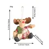 Boneca de Botão de Tecido Xadrez de Natal Fofo Boneco de Neve Rena Chapéu de Natal Árvore de Natal Decoração Boneca Pingente
