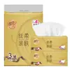 Papel de Seda Qingfeng Gold Madera Pura, 4 Capas, Engrosado, 90 Hojas, 3 Paquetes/Caja, Servilletas de Papel para el Hogar Venta al por Mayor Dropshipping