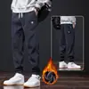 Pantalones de Deportes de Invierno al por Mayor Pana de Peso Pesado Pantalones de Hombre Engrosados con Forro Polar Cálidos para Hombre Casual Versátiles Pantalones de Correr