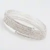 Pulsera Elástica de Alambre de Acero de Moda para Mujer, Pulsera Sencilla de Pedrería, Accesorios Japoneses y Coreanos, Múltiples Filas Disponibles, Venta al por Mayor de Fabricante B152