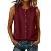 Camisa sin mangas de botones estilo bohemio para mujer, estilo nuevo europeo y americano 2026, con chaleco suelto de un solo botón a un lado