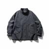 Jaqueta masculina de moda americana Beijie 2024 primavera nova jaqueta workwear lavada masculina jaqueta retrô bordada com gola alta