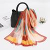 Nuevo Pañuelo Pequeño de Seda Qiaoqi con Estampado a Cuadros y Puntadas de Colores, para Primavera y Verano, Alta Calidad, Chifón Decorativo, Bufanda para Ceremonia de Manos Bailando