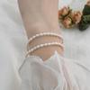 Pulsera de Perlas de Transferencia de Estilo Coreano Perla Natural de Agua Dulce Pulsera de Cuentas de Arroz Pequeñas Pulsera Elástica Pulsera de la Mejor Amiga de Mujer Pulsera Estilo ins