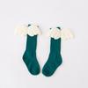 Calcetines de tubo medio para niños niñas primavera, verano, otoño e invierno 5-7-9 años alas creativas en el talón 1 calcetines de felpa para niños y niñas