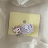 Pinza para el pelo de gato con texto de colores dulces peculiar, estilo dulce japonés versátil para niña, pinza de pico de pato lateral, pasador, accesorio para el pelo