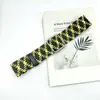 Cinturón Ancho para Mujer Versátil Europeo y Americano Tejido de Paja Hebilla de Pin Cinturilla sin Agujeros para Faldas Abrigos Elástico Decorativo Cinturón de Cuero