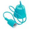 Vendas Diretas de Fábrica Transfronteiriças Soquete de Lâmpada E27 Lâmpada Pendente Colorida de Silicone Fio Trançado Quarto Sala de Estar Balcão de Bar
