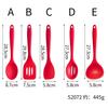 Colher de Sopa Integrada Silicone Antiaderente Colher de Silicone Pá Colher de Cozinha Ferramenta de Cozinha