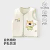 Colete de Bebê Primavera e Outono Algodão Puro Roupa Íntima Proteção da Barriga Proteção Fresca Sem Mangas Cardigan Colete Roupas de Bebê Colete Cardigan Sem Mangas para Exterior