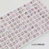 Diamante de Cristal Dongzhou de 5 mm Corazón de Durazno K9 Fondo Puntiagudo Vidrio Rosa Claro Azul DIY Accesorios Mini Taladro para Uñas