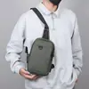 Bolso de Pecho Nuevo para Hombre Transfronterizo Gran Capacidad para Deportes al Aire Libre Bolso Cruzado Multifuncional con USB para Viajes de Negocios Bolso de Hombro