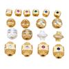 Chapado en Oro Real Elegante Turquesa Texto Juego con Cuentas Cuentas de Meteorito Separadores Cuadrados Cuentas de Transferencia Cuentas Sin Fase Accesorios de Pulsera