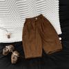 Pantalones de pana para niños de otoño, estilo nuevo para niños y niñas, pantalones rectos casuales retro, pantalones versátiles para bebé de primavera y otoño