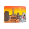 Imán de Nevera de Resina Atardecer de la Ciudad de Pekín Cultural y Creativo Imán Creativo Tridimensional Souvenir de Viaje Pegatina Magnética Manualidades 3D